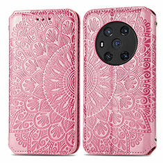 Funda de Cuero Cartera con Soporte Patron de Moda Carcasa S01D para Huawei Honor Magic3 5G Oro Rosa