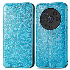 Funda de Cuero Cartera con Soporte Patron de Moda Carcasa S01D para Huawei Honor Magic3 Pro 5G Azul