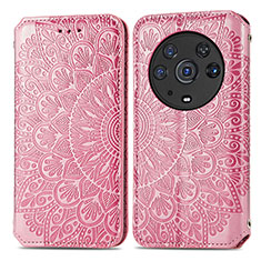 Funda de Cuero Cartera con Soporte Patron de Moda Carcasa S01D para Huawei Honor Magic3 Pro 5G Oro Rosa