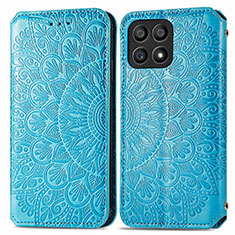 Funda de Cuero Cartera con Soporte Patron de Moda Carcasa S01D para Huawei Honor X30i Azul