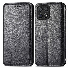 Funda de Cuero Cartera con Soporte Patron de Moda Carcasa S01D para Huawei Honor X30i Negro