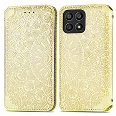 Funda de Cuero Cartera con Soporte Patron de Moda Carcasa S01D para Huawei Honor X30i Oro