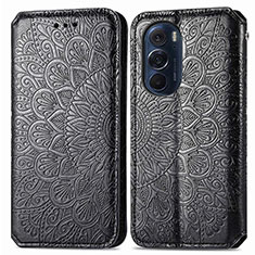 Funda de Cuero Cartera con Soporte Patron de Moda Carcasa S01D para Motorola Moto Edge 30 Pro 5G Negro