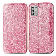 Funda de Cuero Cartera con Soporte Patron de Moda Carcasa S01D para Motorola Moto G Stylus (2021) Oro Rosa