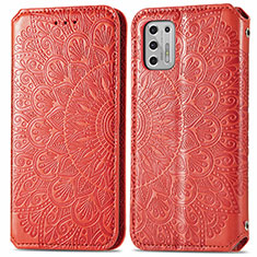 Funda de Cuero Cartera con Soporte Patron de Moda Carcasa S01D para Motorola Moto G Stylus (2021) Rojo