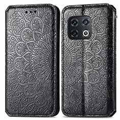 Funda de Cuero Cartera con Soporte Patron de Moda Carcasa S01D para OnePlus 10 Pro 5G Negro