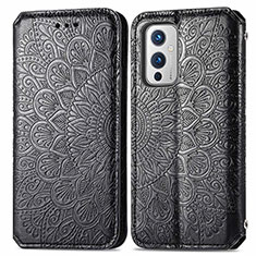 Funda de Cuero Cartera con Soporte Patron de Moda Carcasa S01D para OnePlus 9 5G Negro