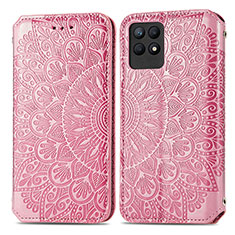 Funda de Cuero Cartera con Soporte Patron de Moda Carcasa S01D para Realme 8i Oro Rosa