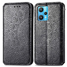 Funda de Cuero Cartera con Soporte Patron de Moda Carcasa S01D para Realme 9 4G Negro