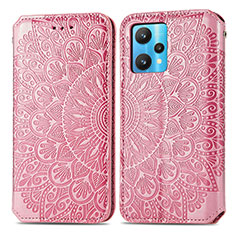 Funda de Cuero Cartera con Soporte Patron de Moda Carcasa S01D para Realme 9 5G Oro Rosa