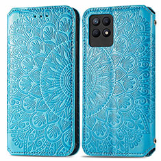 Funda de Cuero Cartera con Soporte Patron de Moda Carcasa S01D para Realme Narzo 50 4G Azul