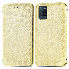 Funda de Cuero Cartera con Soporte Patron de Moda Carcasa S01D para Realme V11 5G Oro