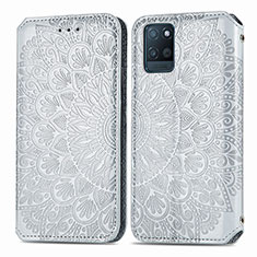 Funda de Cuero Cartera con Soporte Patron de Moda Carcasa S01D para Realme V11 5G Plata