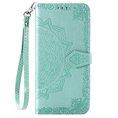 Funda de Cuero Cartera con Soporte Patron de Moda Carcasa S01D para Samsung Galaxy A02 Verde