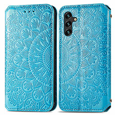 Funda de Cuero Cartera con Soporte Patron de Moda Carcasa S01D para Samsung Galaxy A04s Azul