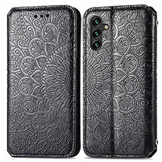 Funda de Cuero Cartera con Soporte Patron de Moda Carcasa S01D para Samsung Galaxy A04s Negro