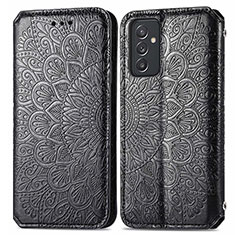 Funda de Cuero Cartera con Soporte Patron de Moda Carcasa S01D para Samsung Galaxy A05s Negro