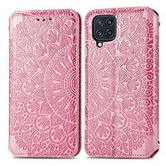 Funda de Cuero Cartera con Soporte Patron de Moda Carcasa S01D para Samsung Galaxy A22 4G Oro Rosa