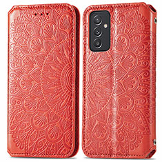 Funda de Cuero Cartera con Soporte Patron de Moda Carcasa S01D para Samsung Galaxy A25 5G Rojo