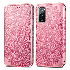 Funda de Cuero Cartera con Soporte Patron de Moda Carcasa S01D para Samsung Galaxy S20 Lite 5G Oro Rosa