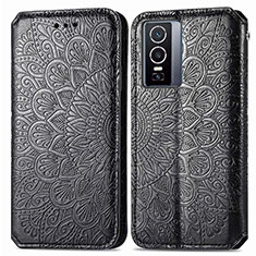 Funda de Cuero Cartera con Soporte Patron de Moda Carcasa S01D para Vivo Y76 5G Negro