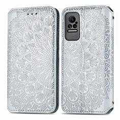 Funda de Cuero Cartera con Soporte Patron de Moda Carcasa S01D para Xiaomi Civi 1S 5G Plata