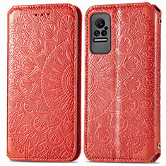 Funda de Cuero Cartera con Soporte Patron de Moda Carcasa S01D para Xiaomi Civi 1S 5G Rojo