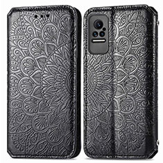 Funda de Cuero Cartera con Soporte Patron de Moda Carcasa S01D para Xiaomi Civi 5G Negro