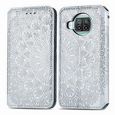 Funda de Cuero Cartera con Soporte Patron de Moda Carcasa S01D para Xiaomi Mi 10i 5G Plata