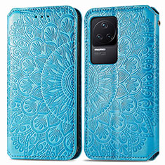 Funda de Cuero Cartera con Soporte Patron de Moda Carcasa S01D para Xiaomi Redmi K50 5G Azul