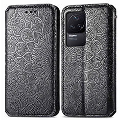 Funda de Cuero Cartera con Soporte Patron de Moda Carcasa S01D para Xiaomi Redmi K50 5G Negro