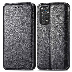 Funda de Cuero Cartera con Soporte Patron de Moda Carcasa S01D para Xiaomi Redmi Note 11 4G (2022) Negro