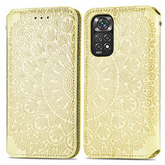 Funda de Cuero Cartera con Soporte Patron de Moda Carcasa S01D para Xiaomi Redmi Note 11 4G (2022) Oro