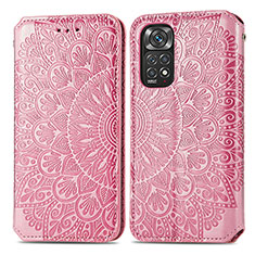 Funda de Cuero Cartera con Soporte Patron de Moda Carcasa S01D para Xiaomi Redmi Note 11 4G (2022) Oro Rosa