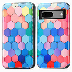 Funda de Cuero Cartera con Soporte Patron de Moda Carcasa S02D para Google Pixel 7 5G Vistoso