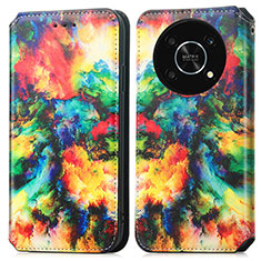 Funda de Cuero Cartera con Soporte Patron de Moda Carcasa S02D para Huawei Enjoy 50 Pro Multicolor