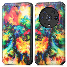 Funda de Cuero Cartera con Soporte Patron de Moda Carcasa S02D para Huawei Honor Magic3 Pro 5G Multicolor