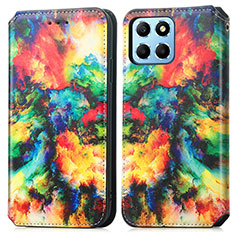 Funda de Cuero Cartera con Soporte Patron de Moda Carcasa S02D para Huawei Honor X6 5G Multicolor