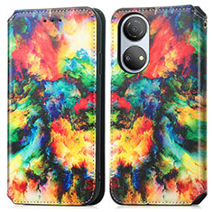 Funda de Cuero Cartera con Soporte Patron de Moda Carcasa S02D para Huawei Honor X7 Multicolor