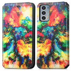 Funda de Cuero Cartera con Soporte Patron de Moda Carcasa S02D para Motorola Moto Edge Lite 5G Multicolor