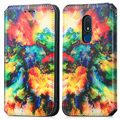 Funda de Cuero Cartera con Soporte Patron de Moda Carcasa S02D para Nokia C3 Multicolor