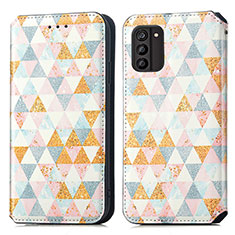 Funda de Cuero Cartera con Soporte Patron de Moda Carcasa S02D para Nokia G100 Blanco