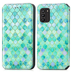 Funda de Cuero Cartera con Soporte Patron de Moda Carcasa S02D para Nokia G100 Verde