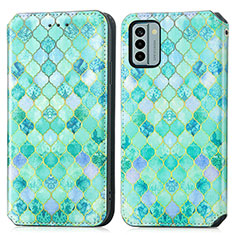 Funda de Cuero Cartera con Soporte Patron de Moda Carcasa S02D para Nokia G22 Verde