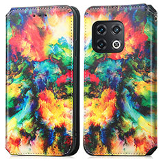 Funda de Cuero Cartera con Soporte Patron de Moda Carcasa S02D para OnePlus 10 Pro 5G Multicolor