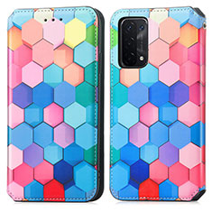 Funda de Cuero Cartera con Soporte Patron de Moda Carcasa S02D para OnePlus Nord N200 5G Vistoso