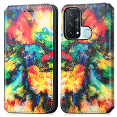 Funda de Cuero Cartera con Soporte Patron de Moda Carcasa S02D para Oppo Reno5 A Multicolor