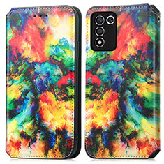 Funda de Cuero Cartera con Soporte Patron de Moda Carcasa S02D para Realme 9 SE 5G Multicolor