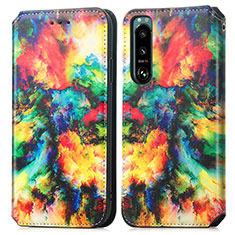 Funda de Cuero Cartera con Soporte Patron de Moda Carcasa S02D para Sony Xperia 5 III Multicolor