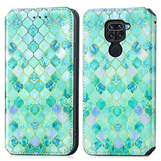 Funda de Cuero Cartera con Soporte Patron de Moda Carcasa S02D para Xiaomi Redmi 10X 4G Verde